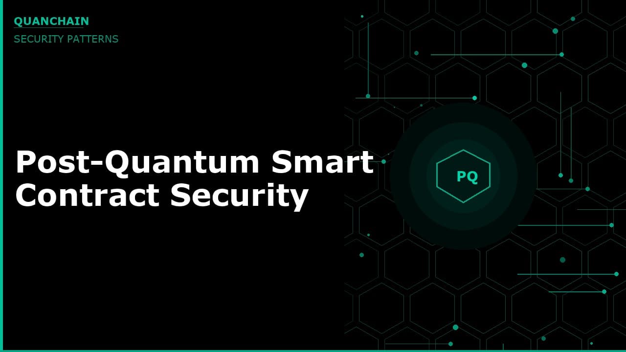 Post-Quantum Smart Contract Security Patterns: What to Change Before Q-Day